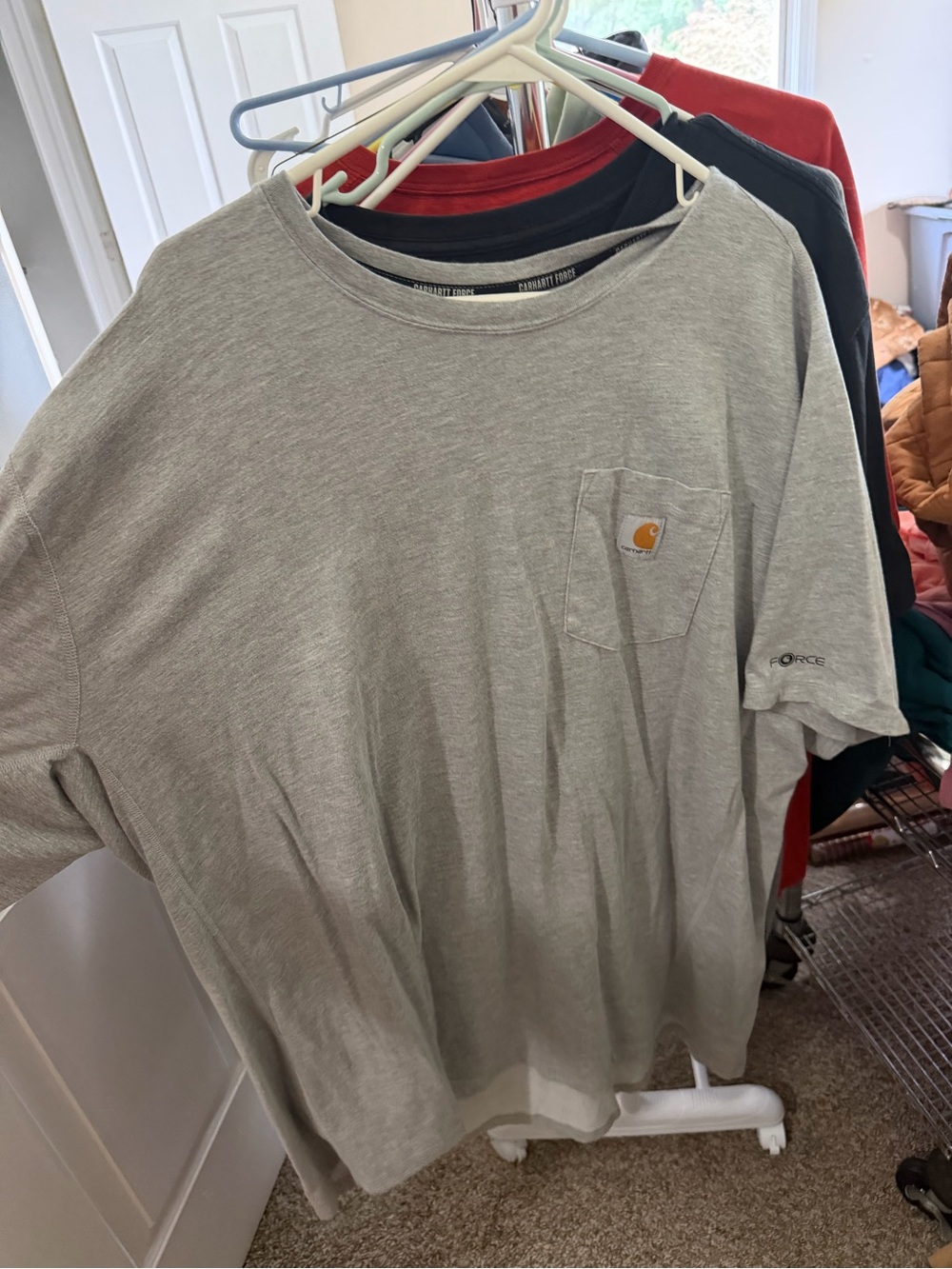 Carhartt Light Gray Short-Sleeve Pocket Tee